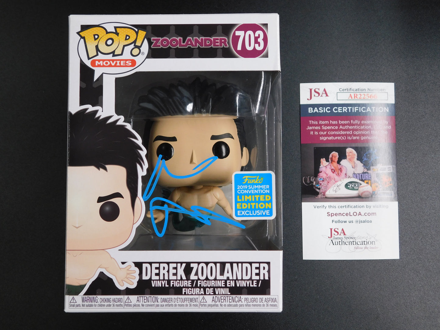 Ben Stiller Signed Autographed Funko Pop 703 Derek Zoolander Authentic JSA COA B