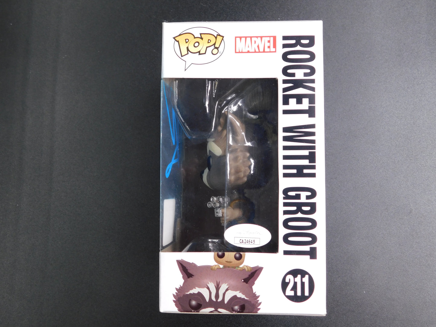 Bradley Cooper Signed Autographed Funko Pop 211 Rocket with Groot Marvel Guardians JSA COA B