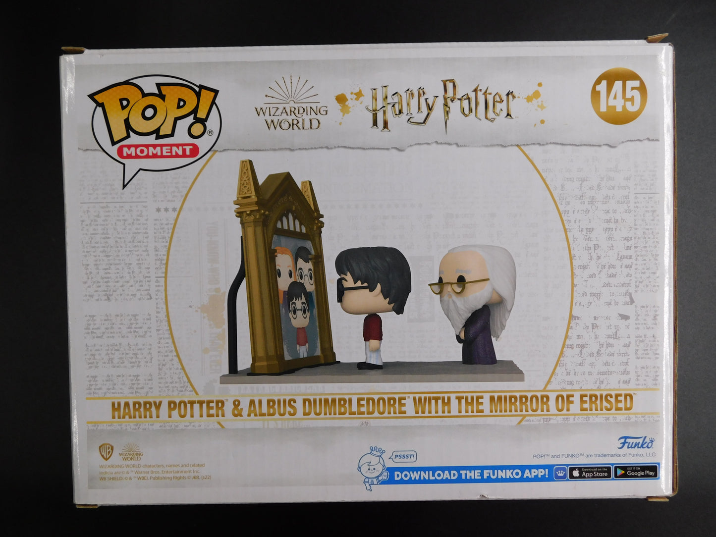 Daniel Radcliffe Signed Autographed Funko Pop Moment 145 Harry Potter & Albus Dumbledore JSA COA