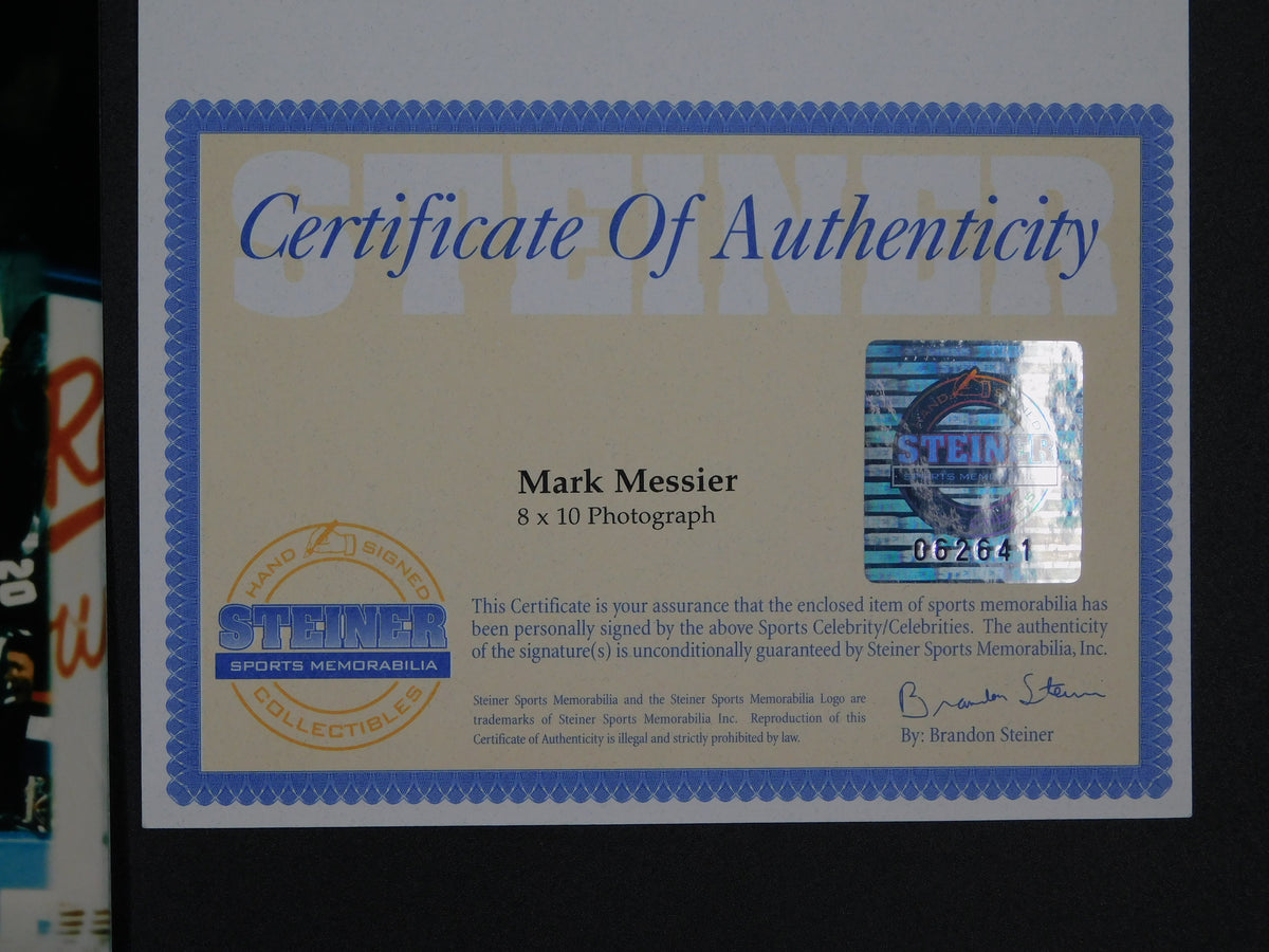 Mark Messier Signed Autographed Inscribed 8x10 Photo Steiner COA Canucks