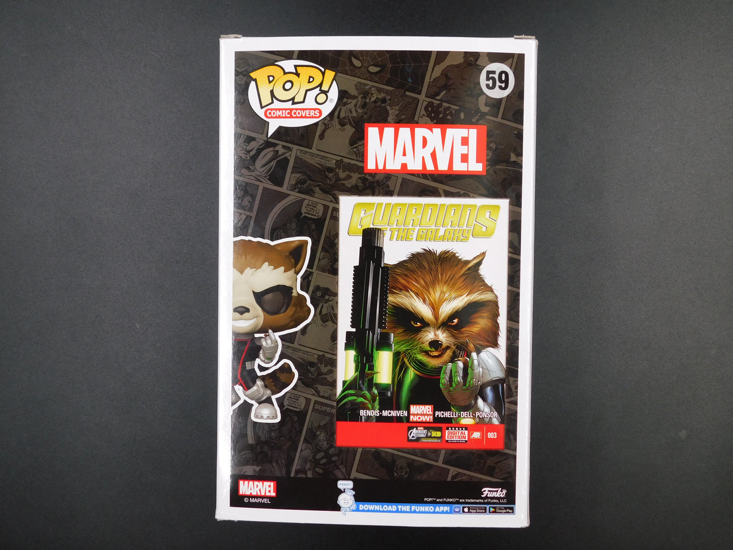Bradley Cooper Signed Autographed Funko Pop 59 Rocket Raccoon Comic Book JSA COA B