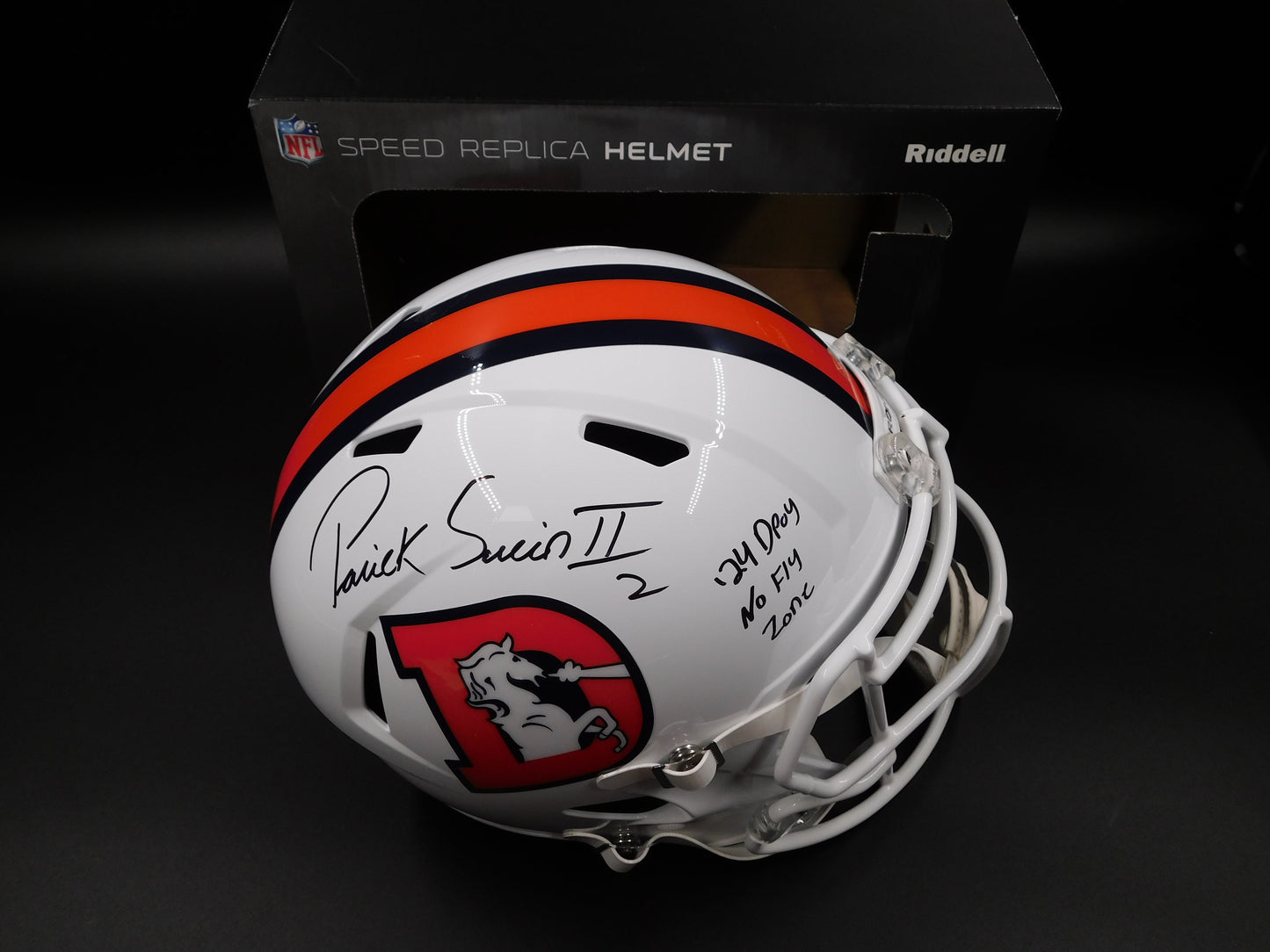 Patrick Pat Surtain II Signed Inscribed Full Size Throwback Denver Broncos Alt Speed Helmet BAS COA