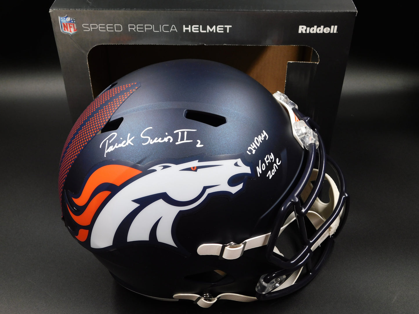 Patrick Pat Surtain II Signed Inscribed Full Size Denver Broncos Speed Helmet BAS COA