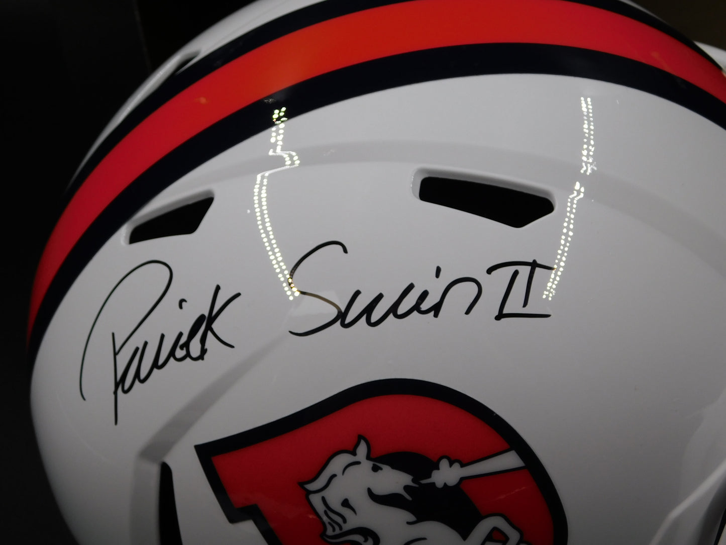 Patrick Pat Surtain II Signed Autographed Full Size Denver Broncos Throwback Alt Speed Helmet BAS COA