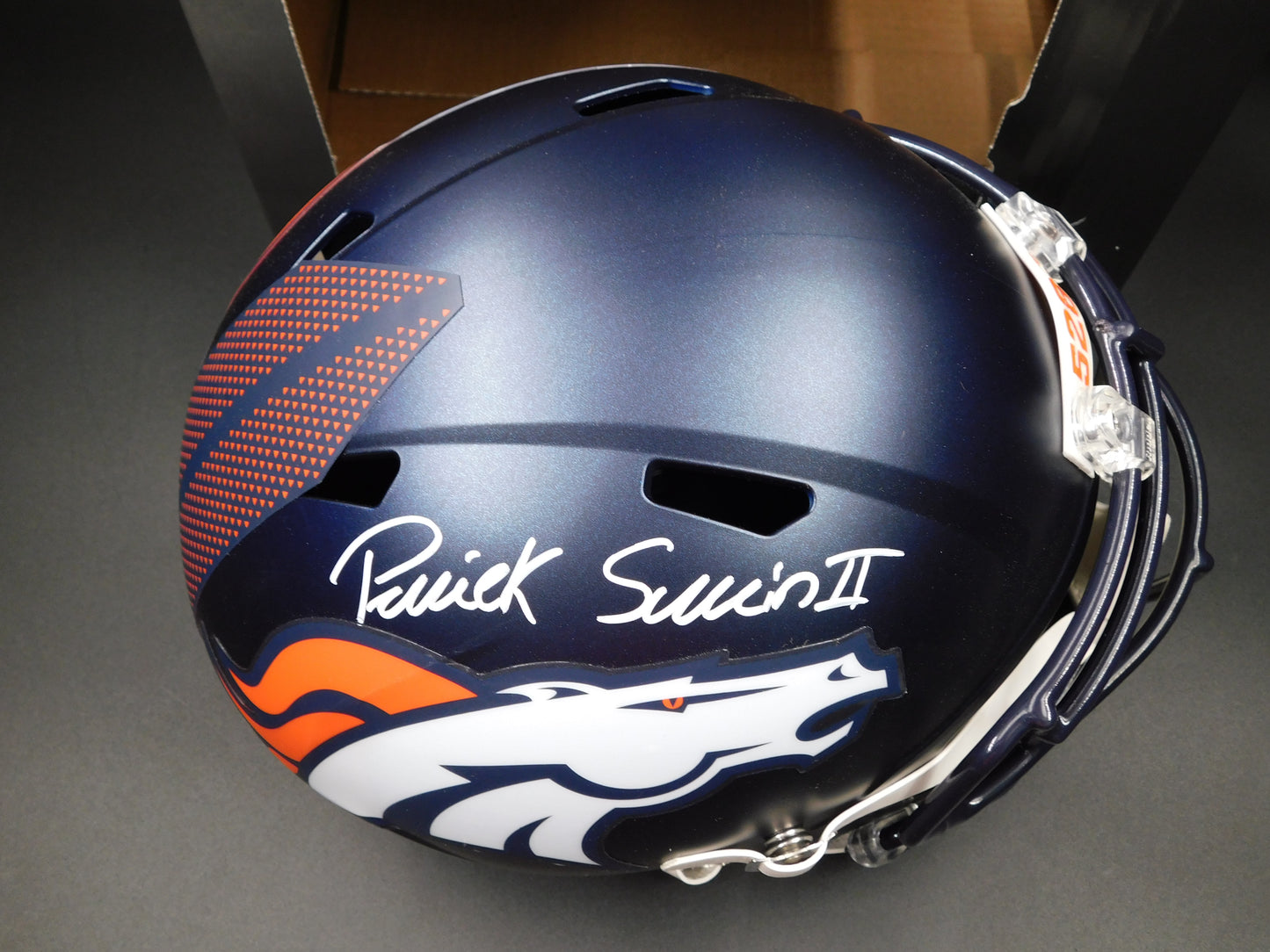 Patrick Pat Surtain II Signed Autographed Full Size Denver Broncos Speed Helmet BAS COA