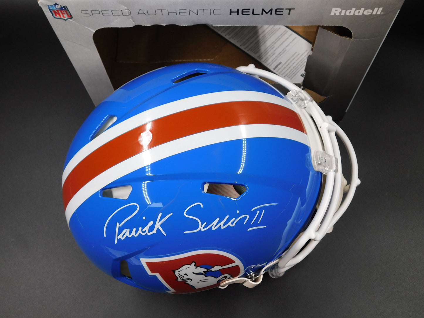 Patrick Pat Surtain II Signed Autographed Full Size Authentic Denver Broncos Throwback Speed Helmet BAS COA