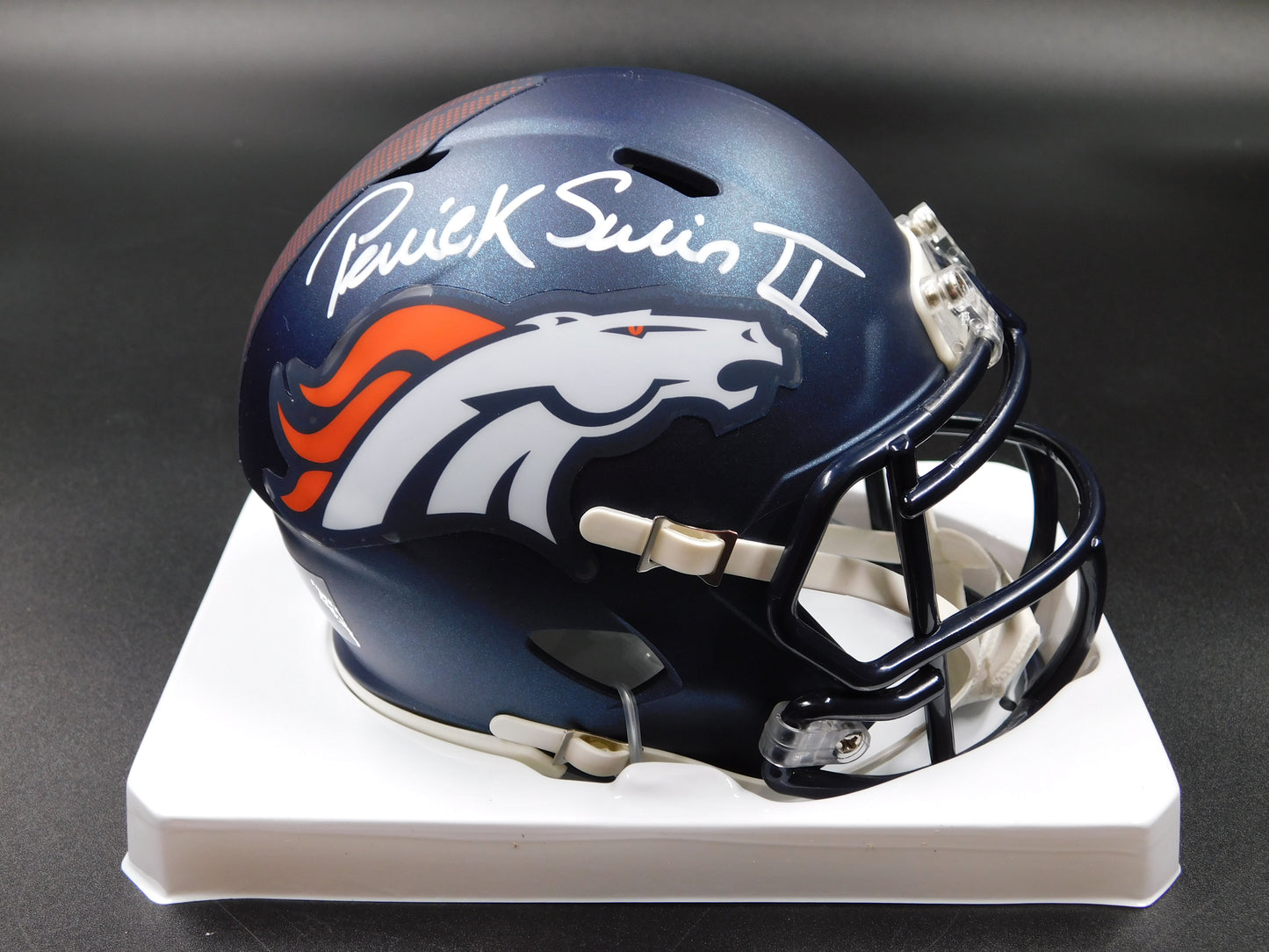 Patrick Pat Surtain II Signed Autographed Denver Broncos Speed Mini Helmet BAS COA
