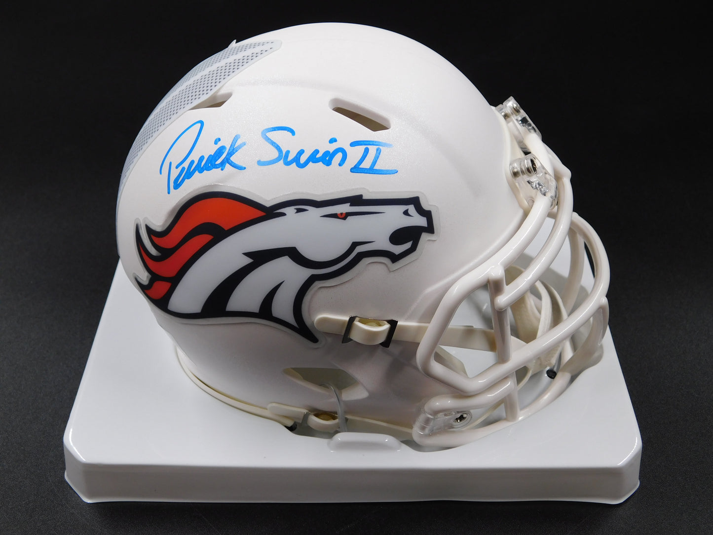 Patrick Pat Surtain II Signed Autographed Denver Broncos Alt Speed Mini Helmet BAS COA