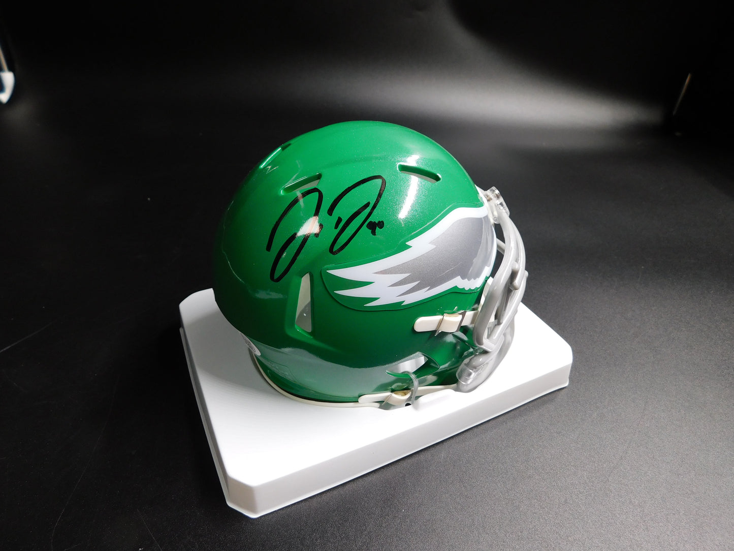 Jordan Davis Signed Autographed Philadelphia Eagles Kelly Green Speed Mini Helmet JSA COA