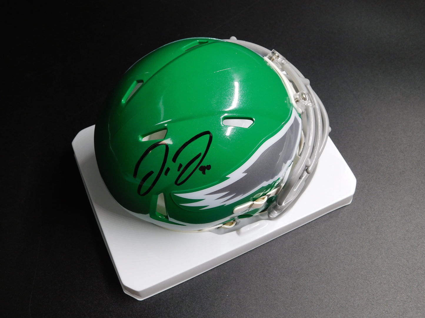 Jordan Davis Signed Autographed Philadelphia Eagles Kelly Green Speed Mini Helmet JSA COA