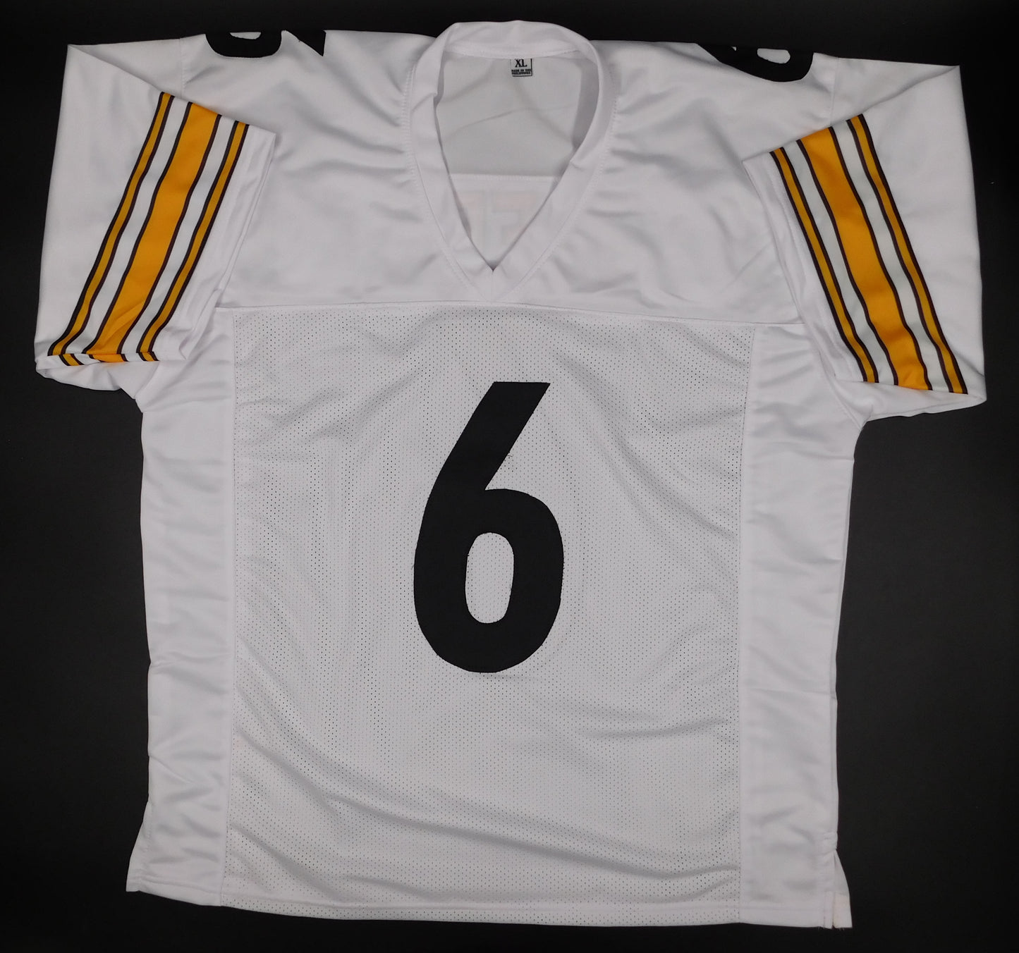 Patrick Pat Queen Signed Autographed Pittsburgh Steelers White Jersey JSA COA