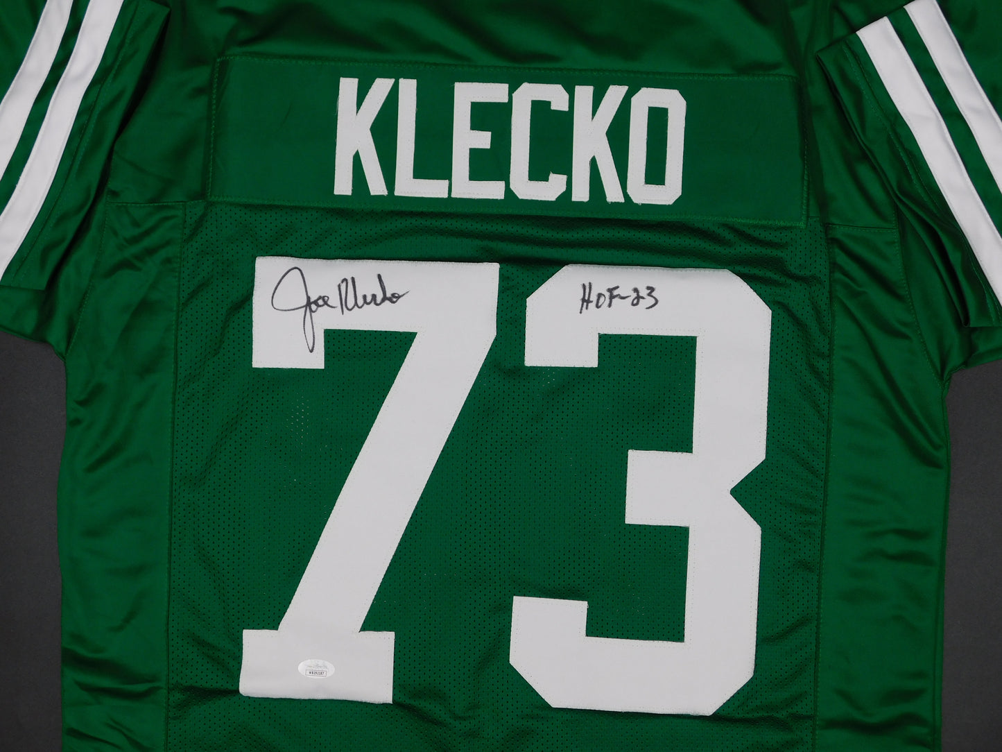 Joe Klecko Signed Autographed New York Jets Green HOF 23 Sack Exchange JSA COA