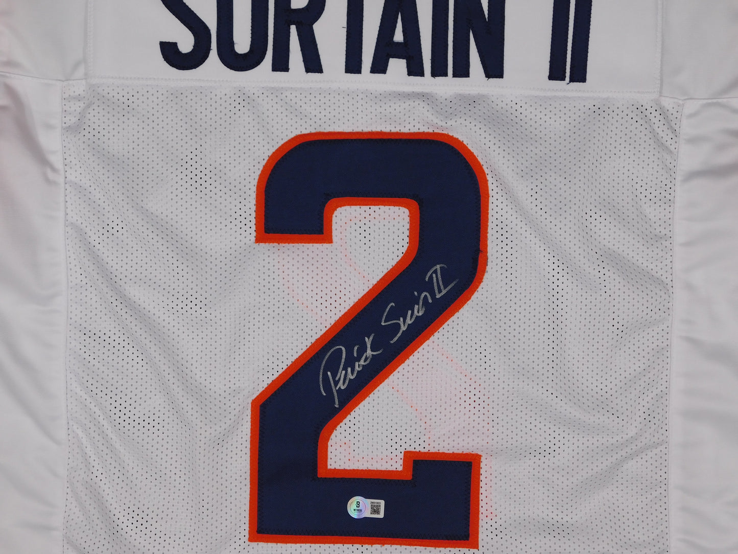 Patrick Pat Surtain II Signed Autographed Denver Broncos White Jersey BAS COA