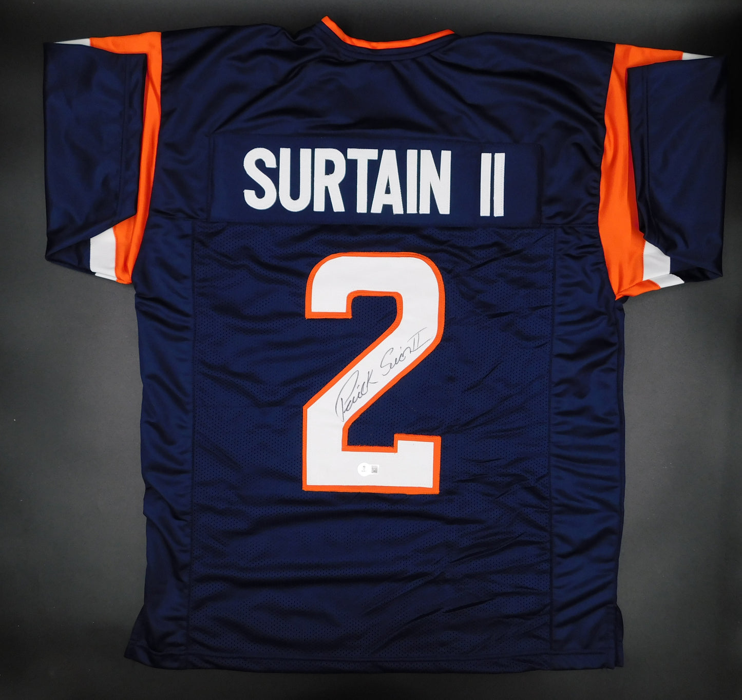 Patrick Pat Surtain II Signed Autographed Denver Broncos Blue Jersey BAS COA