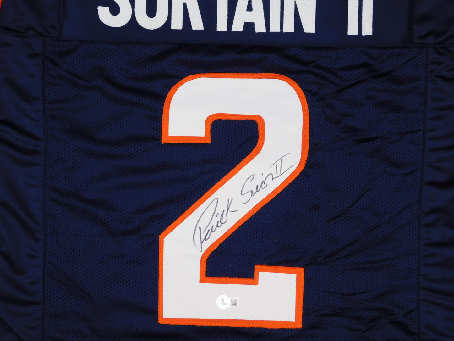 Patrick Pat Surtain II Signed Autographed Denver Broncos Blue Jersey BAS COA