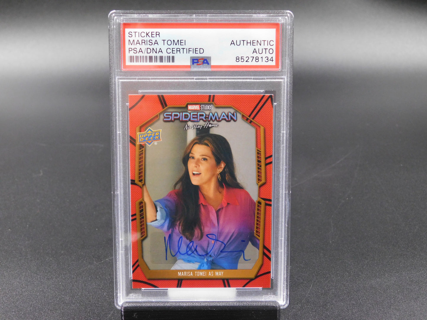 Marisa Tomei Signed Autographed Spider-Man No Way Home Upper Deck Card PSA COA B