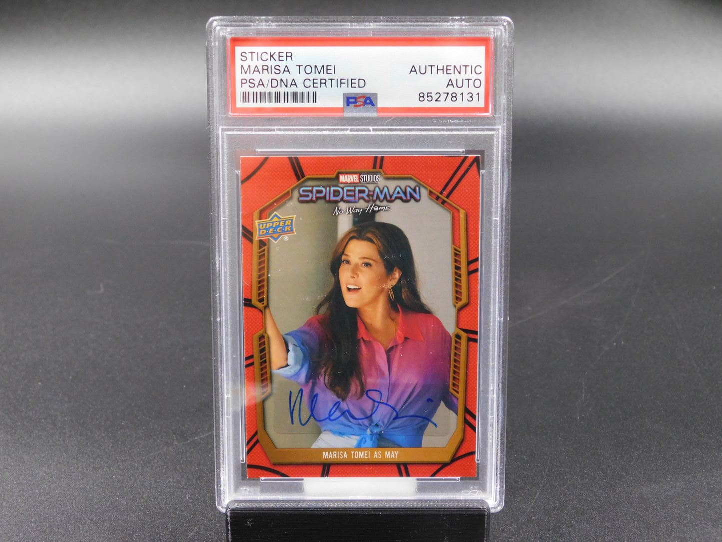 Marisa Tomei Signed Autographed Spider-Man No Way Home Upper Deck Card PSA COA C