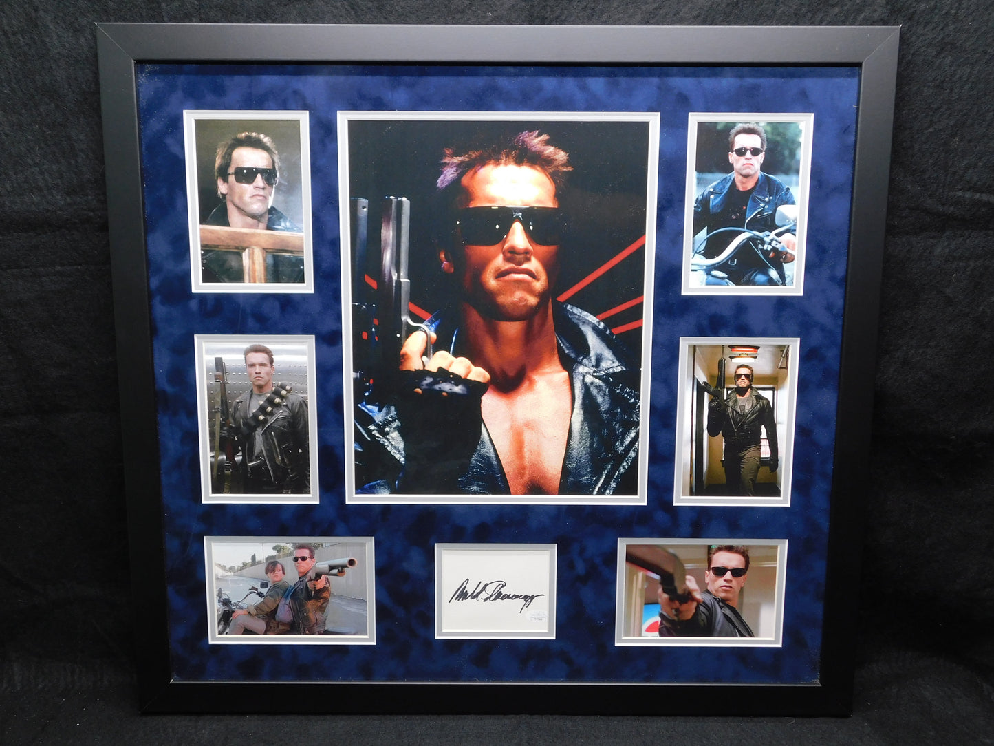 Arnold Schwarzenegger Signed Autographed Framed Cut Display The Terminator JSA LOA