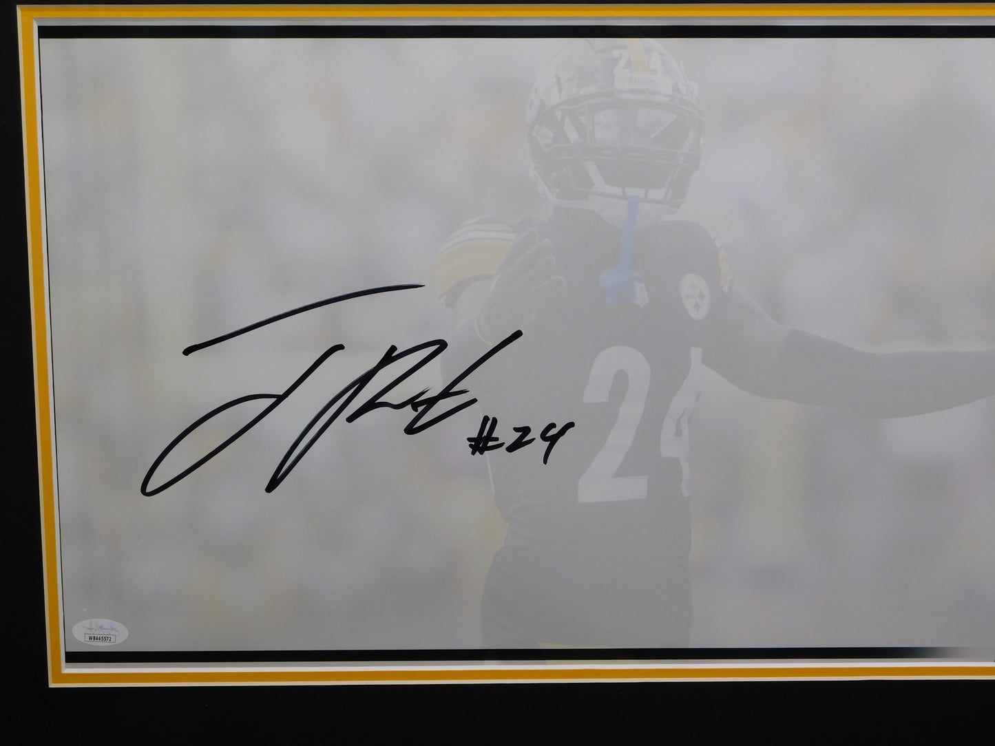 Joey Porter Jr Signed Autographed Framed Panoramic Photo Pittsburgh Steelers JSA COA
