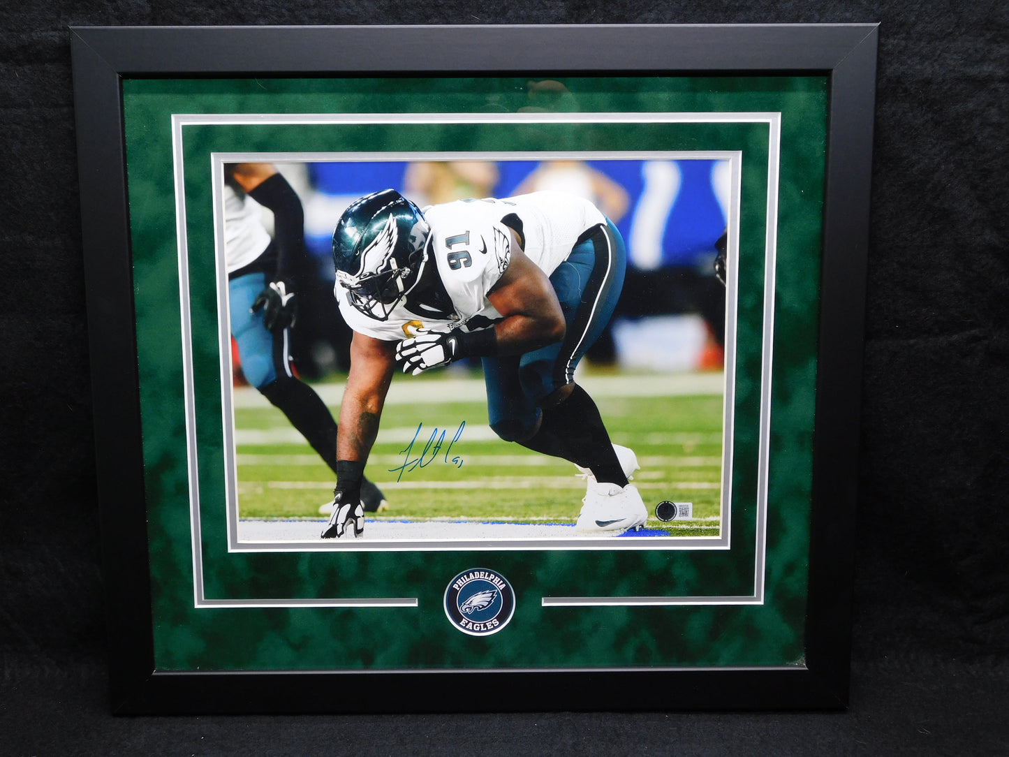 Fletcher Cox Signed Autographed Framed 11x14 Photo Philadelphia Eagles BAS COA