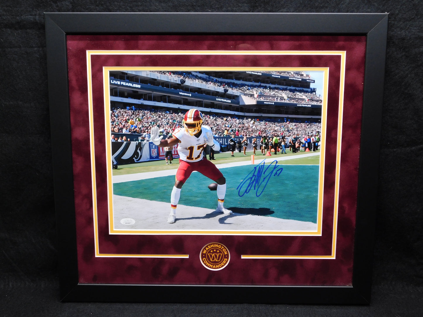 Terry McLaurin Signed Autographed Framed 11x14 Photo Washington Commanders JSA COA