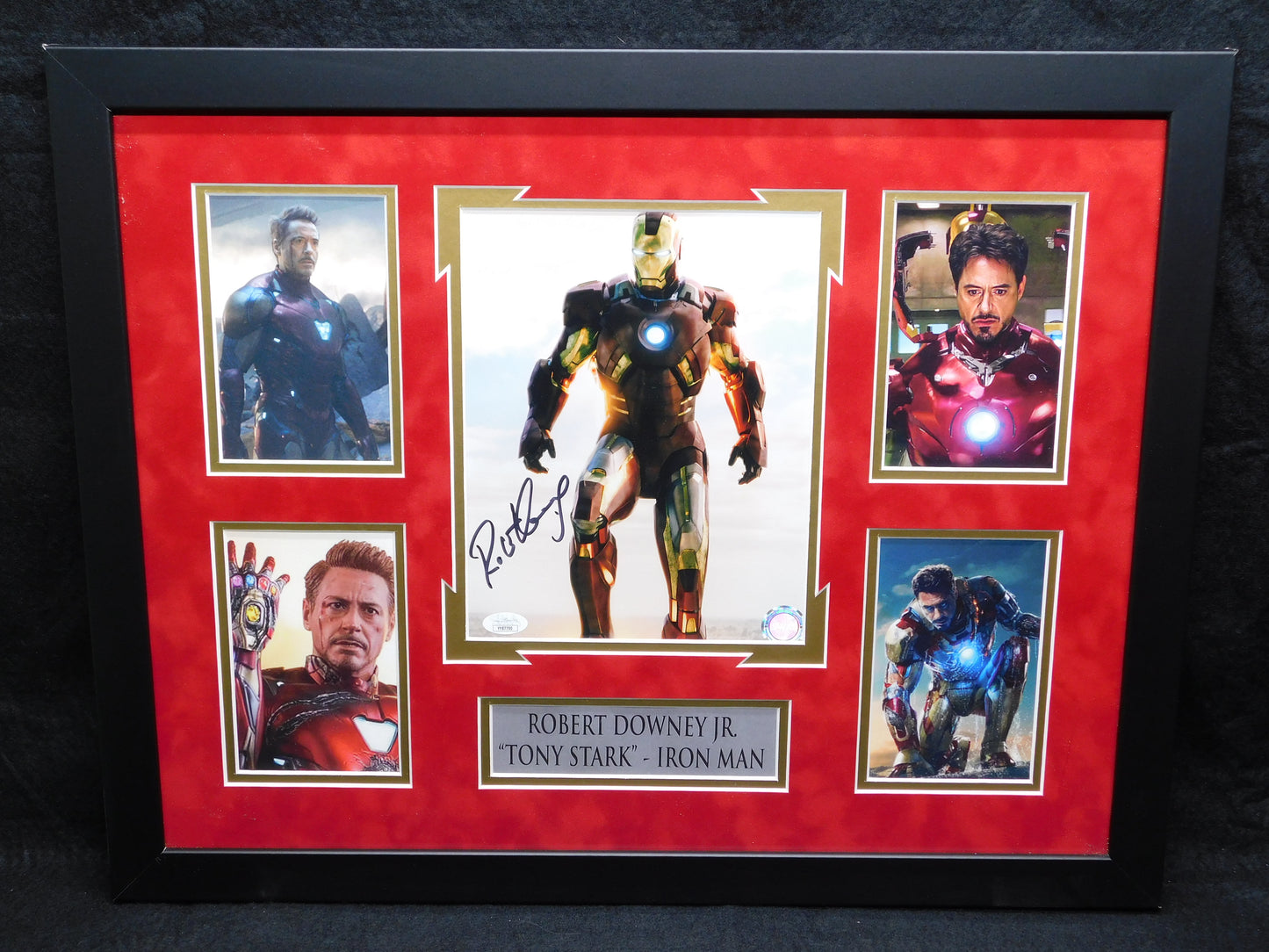 Robert Downey Jr FULL NAME Signed Autographed Framed 8x10 Photo Iron Man Marvel Tony Stark JSA LOA