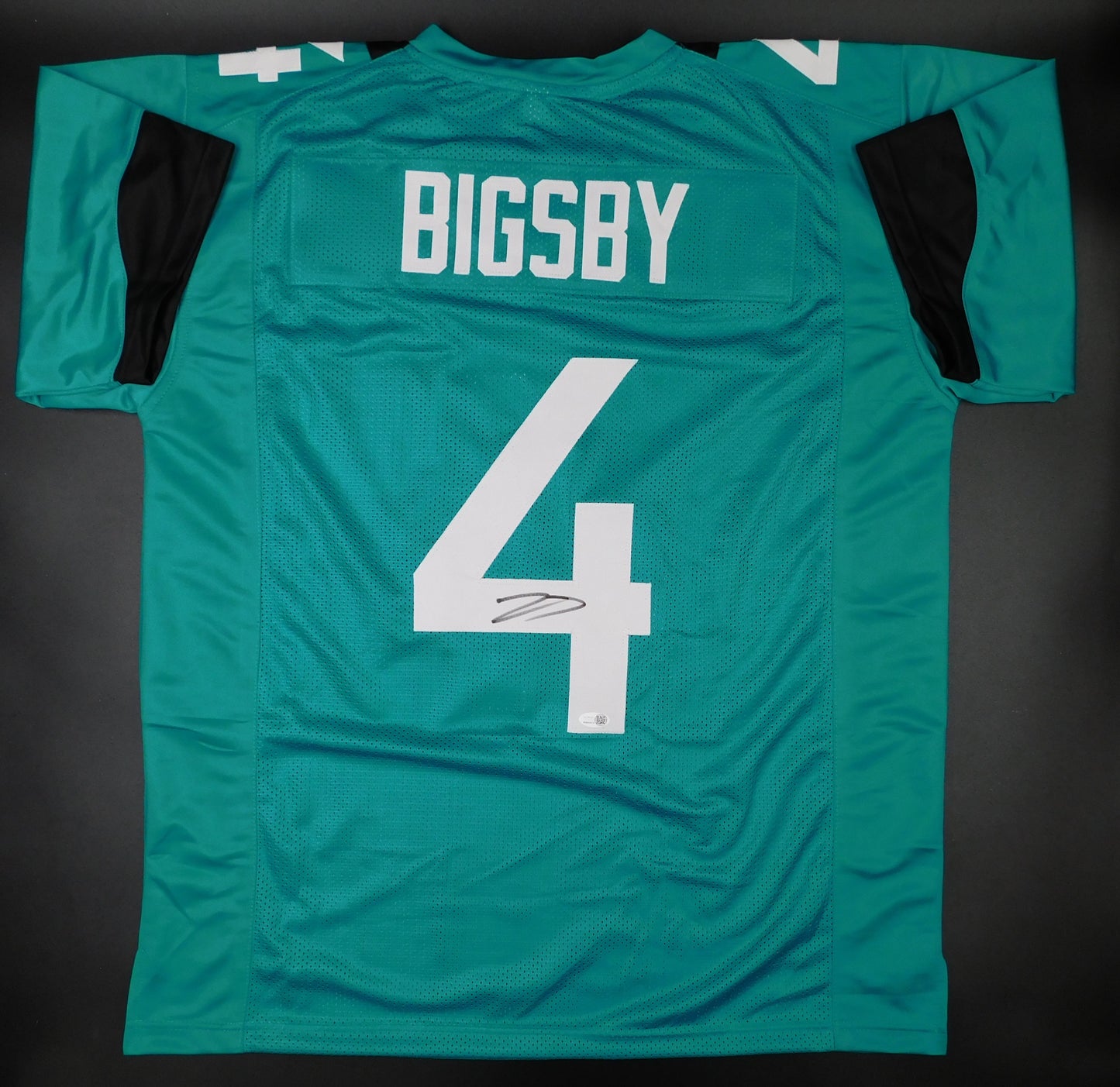 Tank Bigsby Signed Autographed Jacksonville Jaguars Teal Football Jersey JSA COA