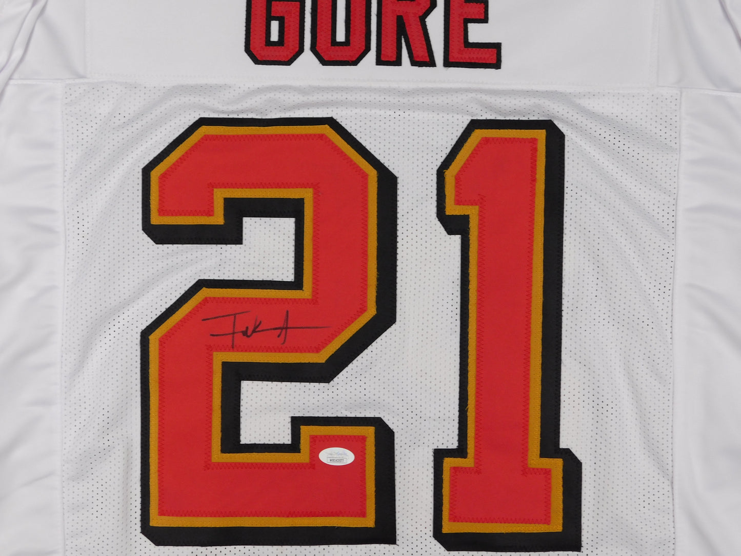 Frank Gore Signed Autographed San Francisco 49ers White Football Jersey JSA COA