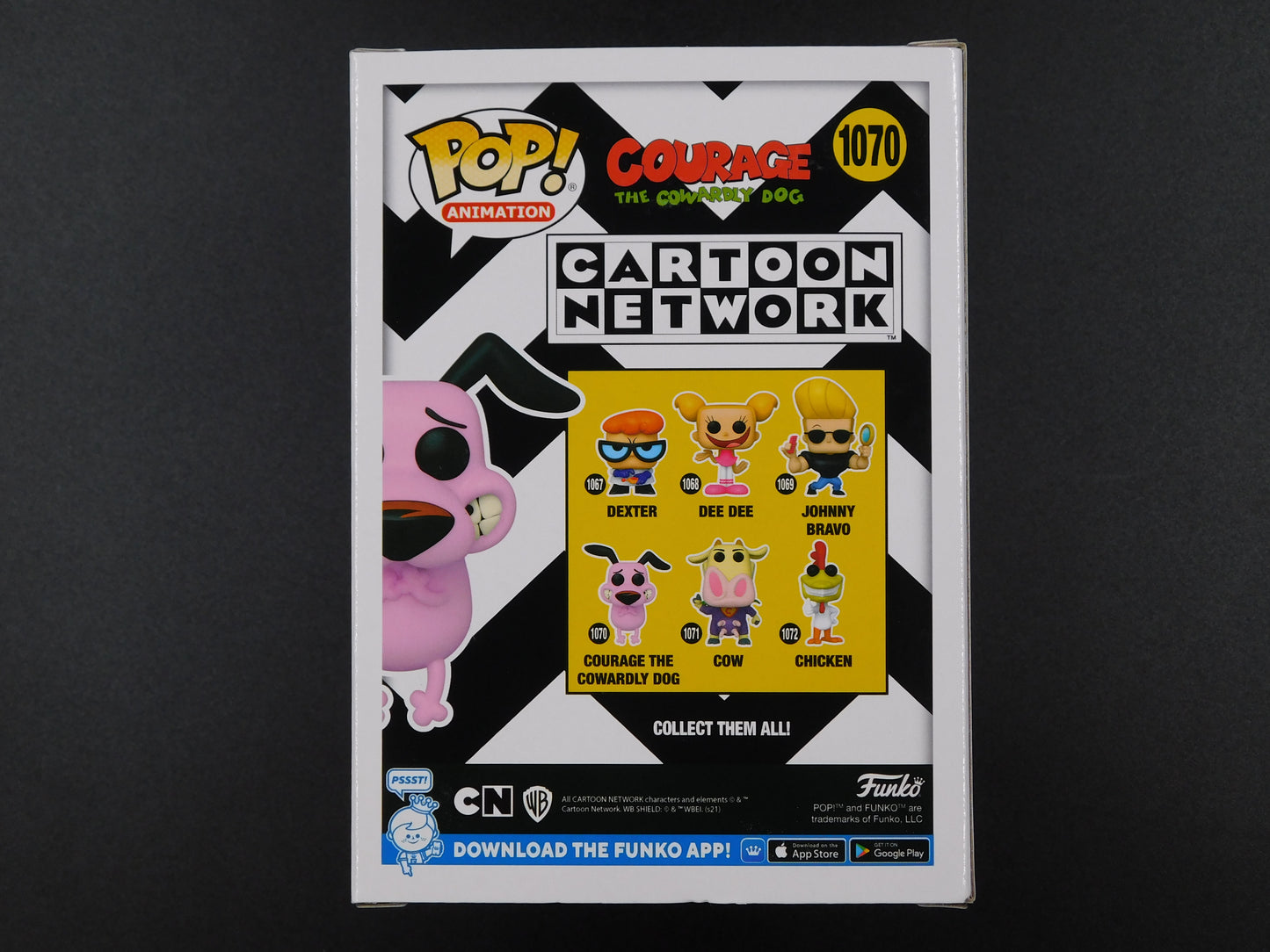 Jeff Brennan Remark Artwork Sketch Signed Funko Pop 1070 Courage The Cowardly Dog