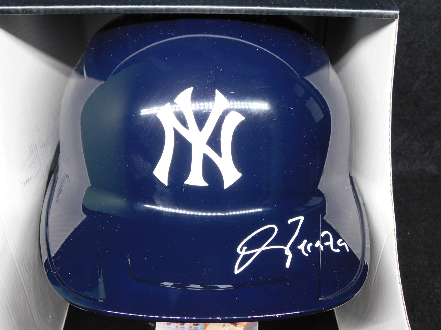 Oswald Peraza Signed Autographed Rawlings Full Size New York Yankees Batting Helmet JSA COA A