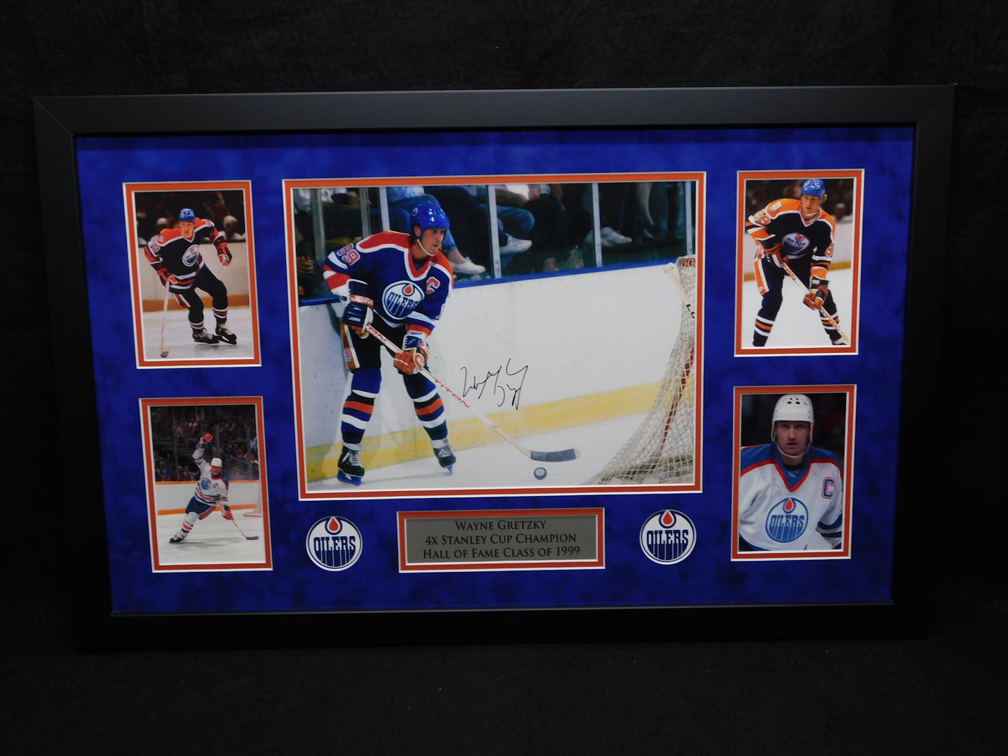 Wayne Gretzky Signed Autographed Framed Photo Oilers Rangers The Great One BAS LOA
