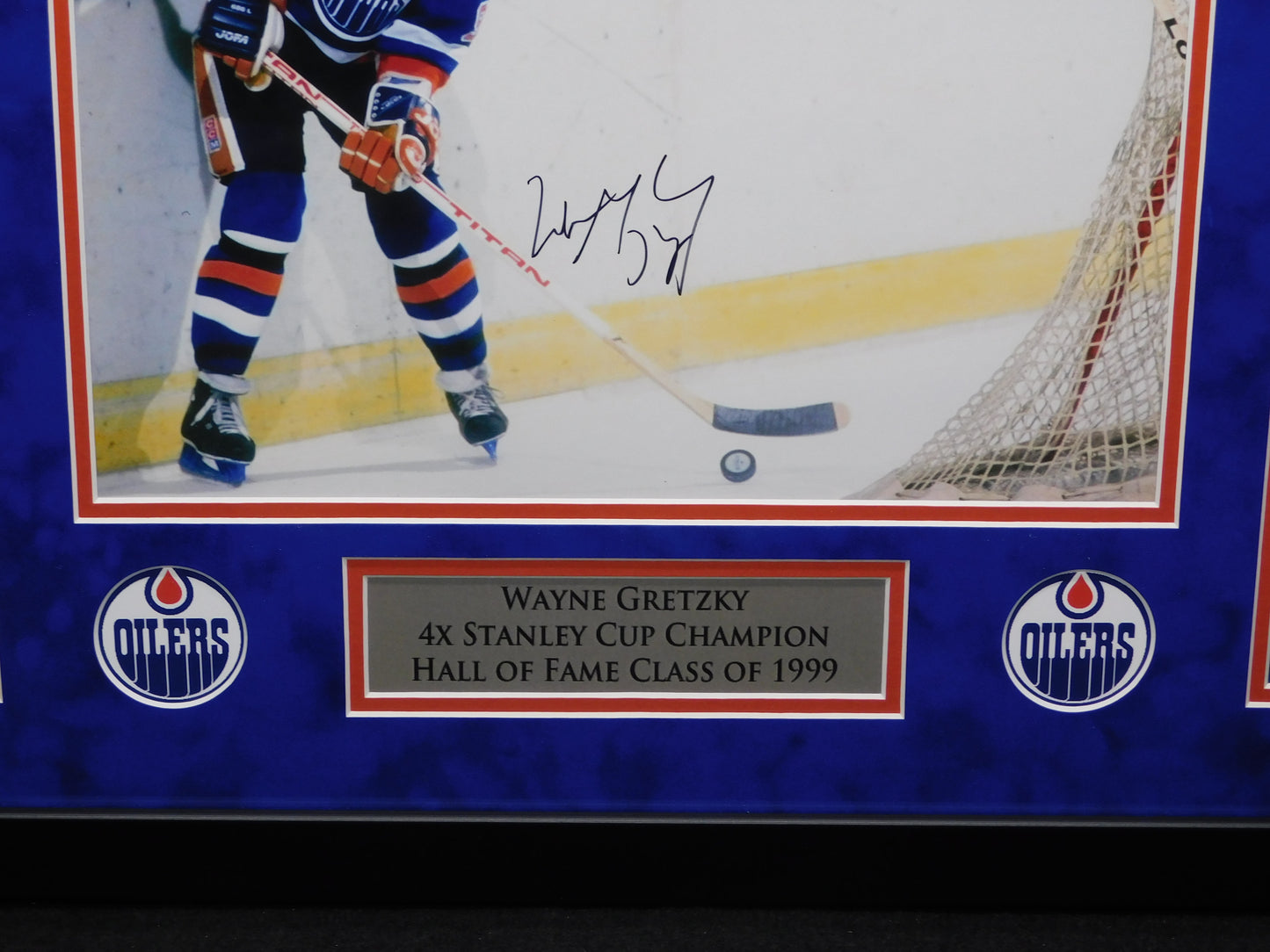 Wayne Gretzky Signed Autographed Framed Photo Oilers Rangers The Great One BAS LOA