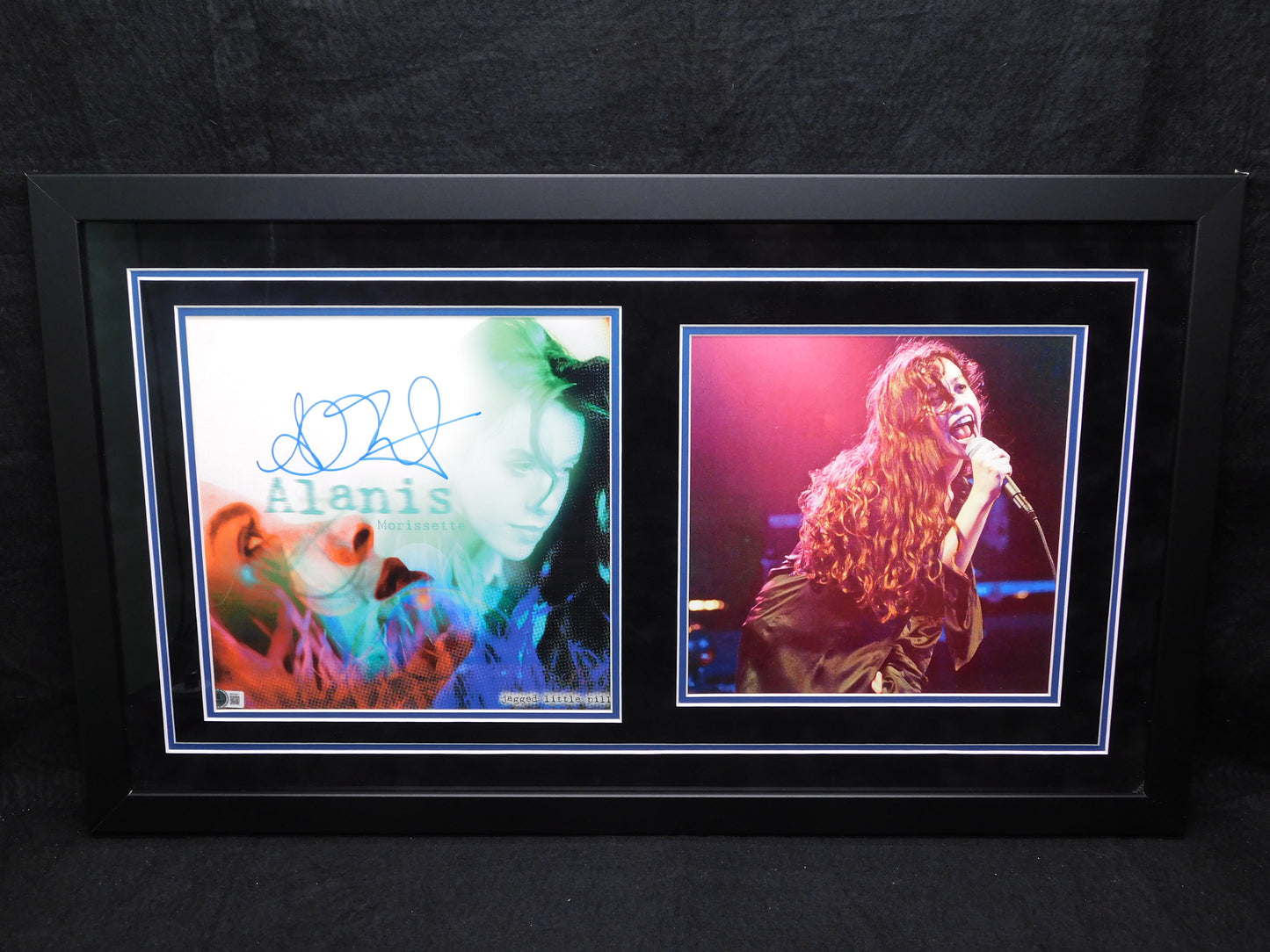 Alanis Morissette Signed Autographed Framed Jagged Little Pill Album Record BAS COA
