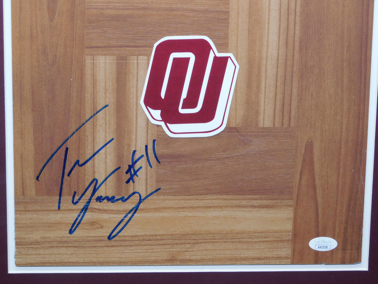 Ice Trae Young Signed Autographed Framed Floorboard Oklahoma Sooners JSA COA