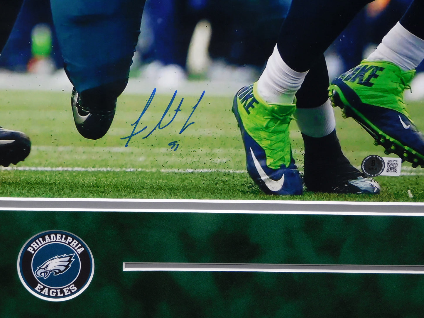 Fletcher Cox Signed Autographed Framed 16x20 Photo Philadelphia Eagles Super Bowl BAS COA C