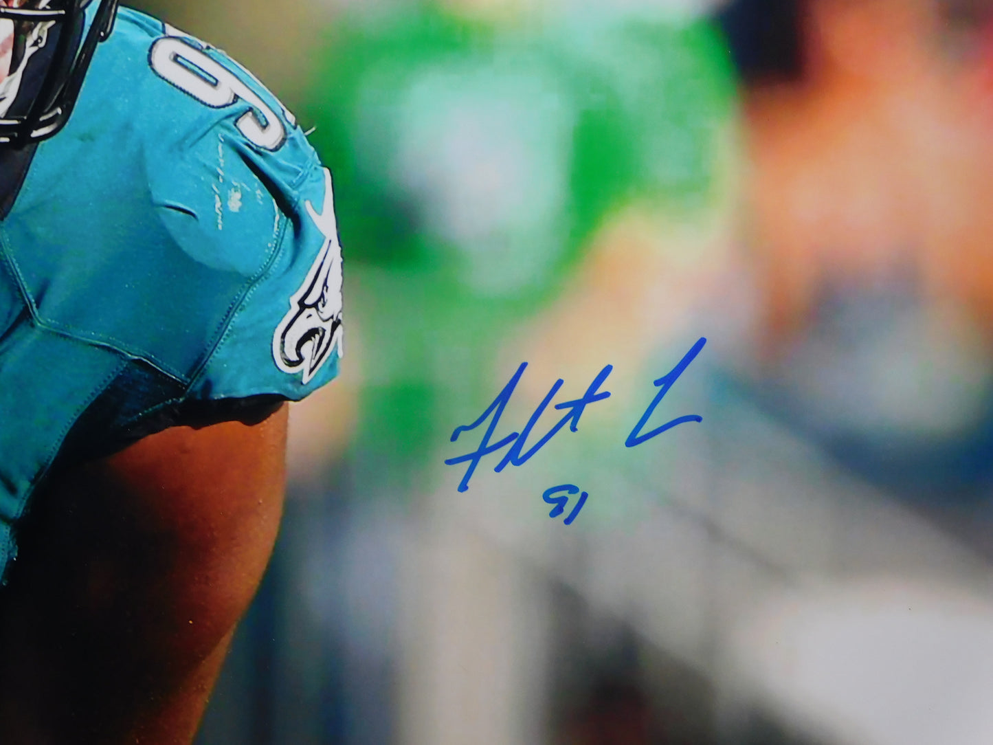 Fletcher Cox Signed Autographed Framed 16x20 Photo Philadelphia Eagles Super Bowl BAS COA D
