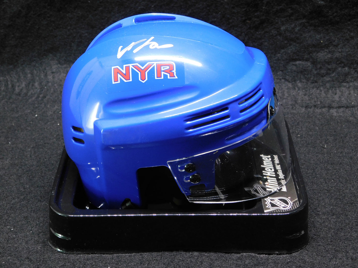 Adam Fox Signed Autographed New York Rangers Blue Mini Helmet NYR Fanatics COA