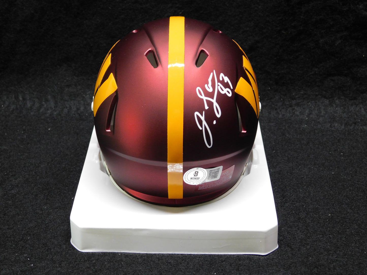 Jaylin Lane Signed Autographed Washington Commanders Speed Mini Helmet BAS COA