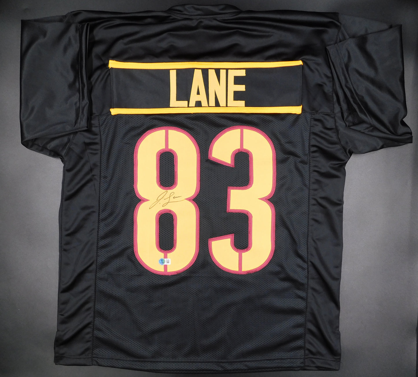 Jaylin Lane Signed Autographed Washington Commanders Black Football Jersey BAS COA
