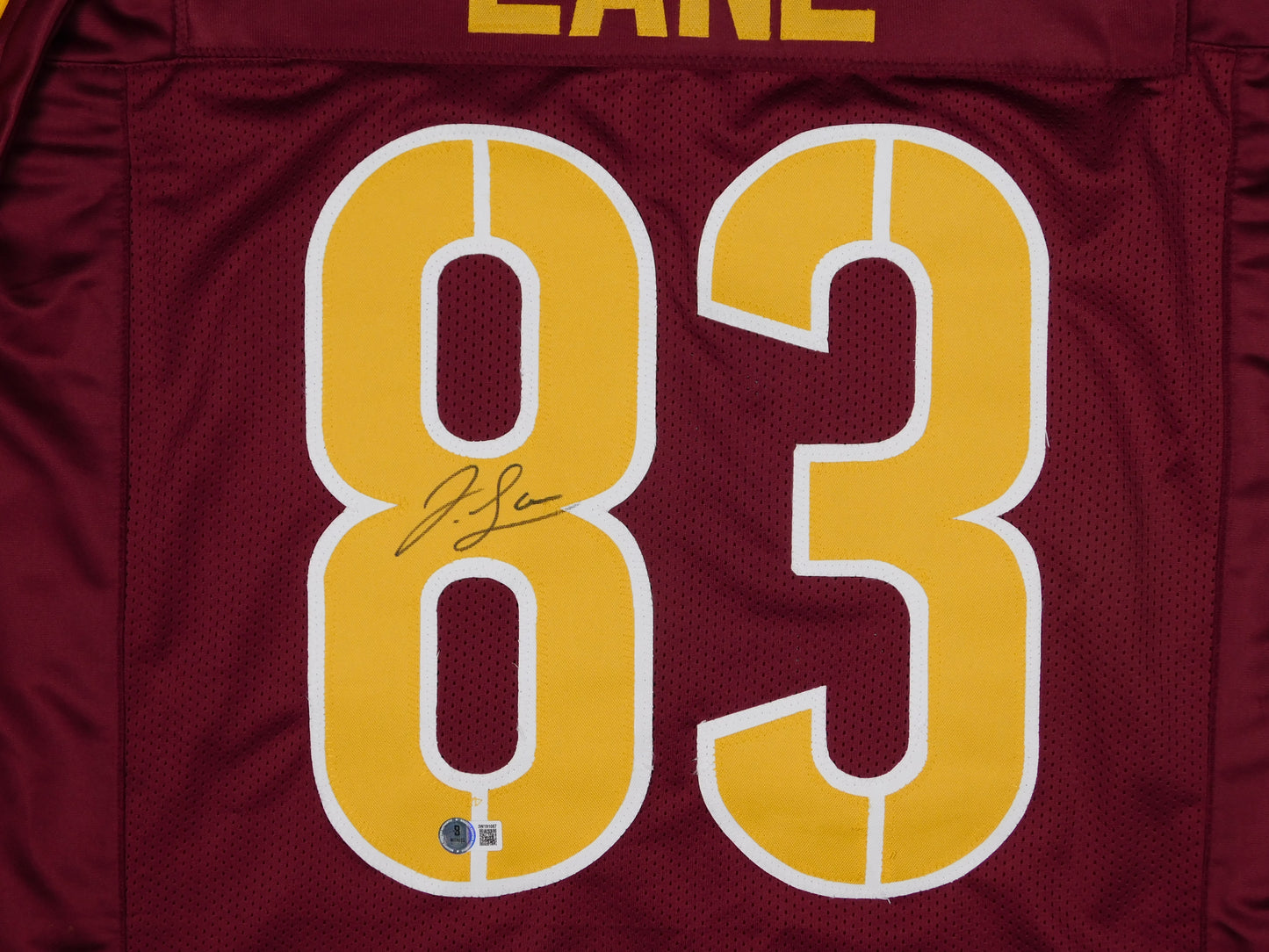 Jaylin Lane Signed Autographed Washington Commanders Burgundy Football Jersey BAS COA