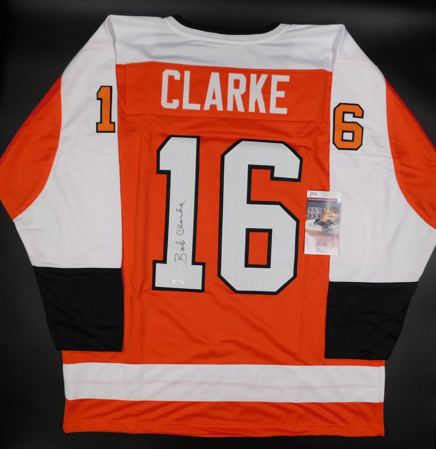 Bobby Bob Clarke Signed Autographed Philadelphia Flyers Hockey Jersey NHL JSA COA