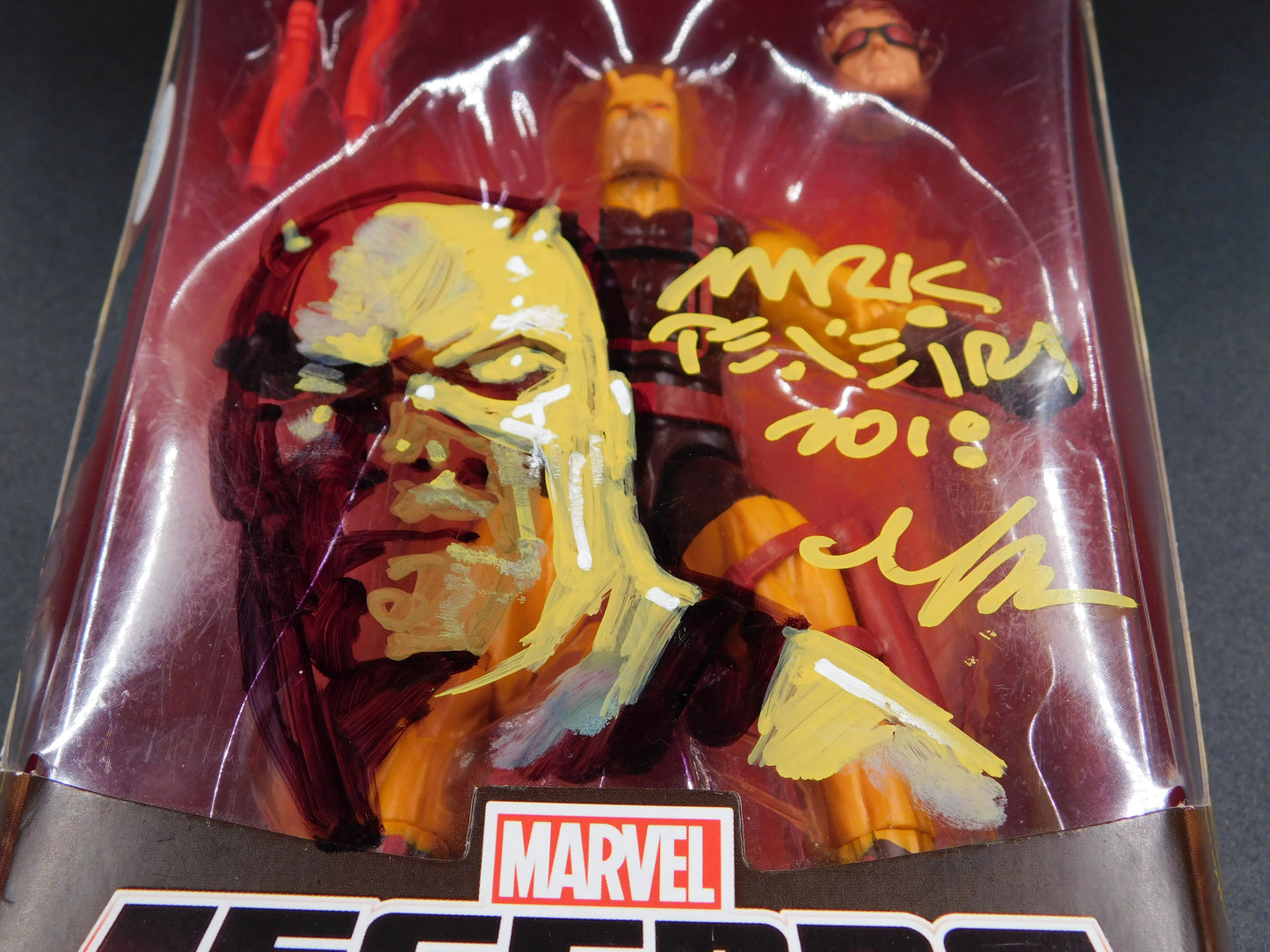 Mark Texeira Signed Autographed Original Hand Painted Artwork Daredevil Action Figure JSA COA