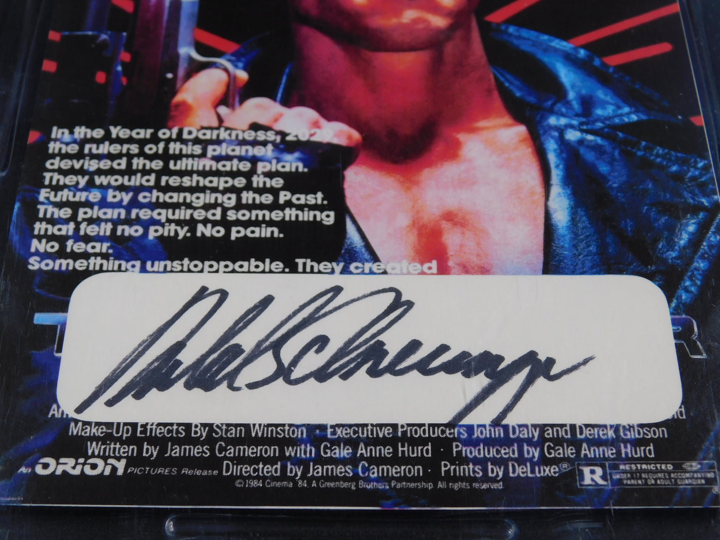 Arnold Schwarzenegger Signed Autographed 5x7 The Terminator Print PSA Slab COA
