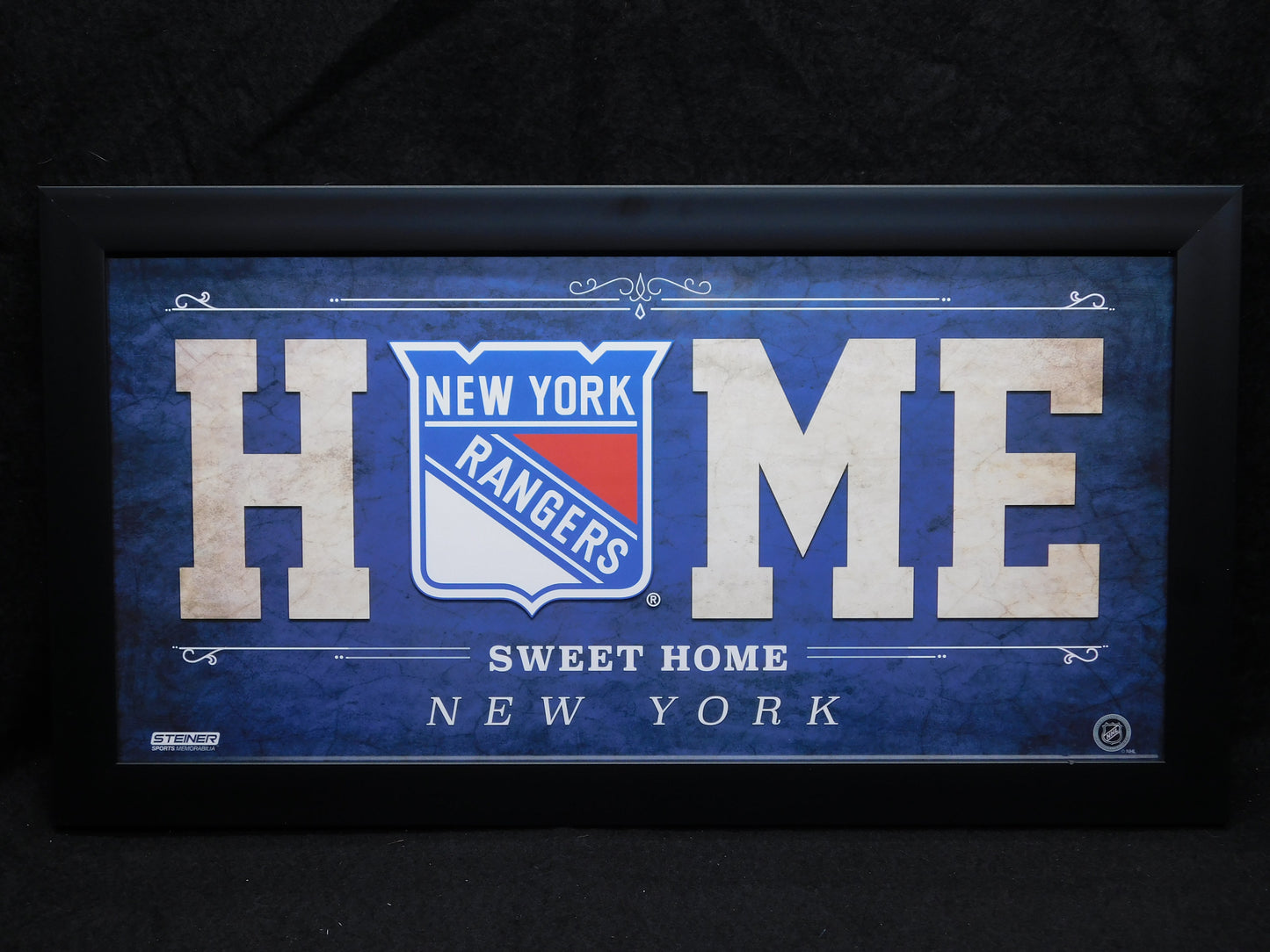 New York Rangers Framed HOME SWEET HOME Sign 22x12 Frame Steiner Sports Hockey