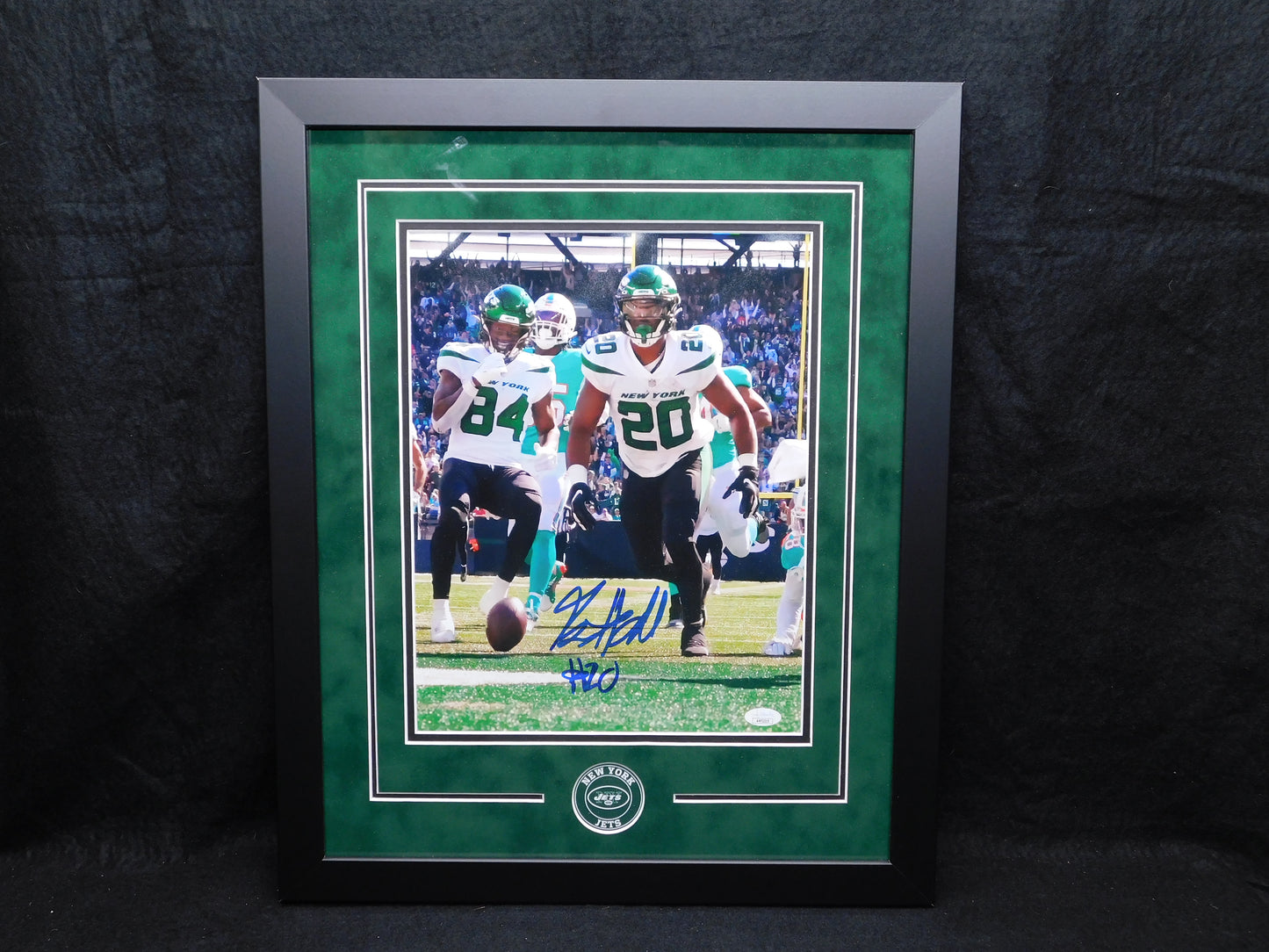 Breece Hall Signed Autographed Framed 11x14 Photo New York Jets JSA COA