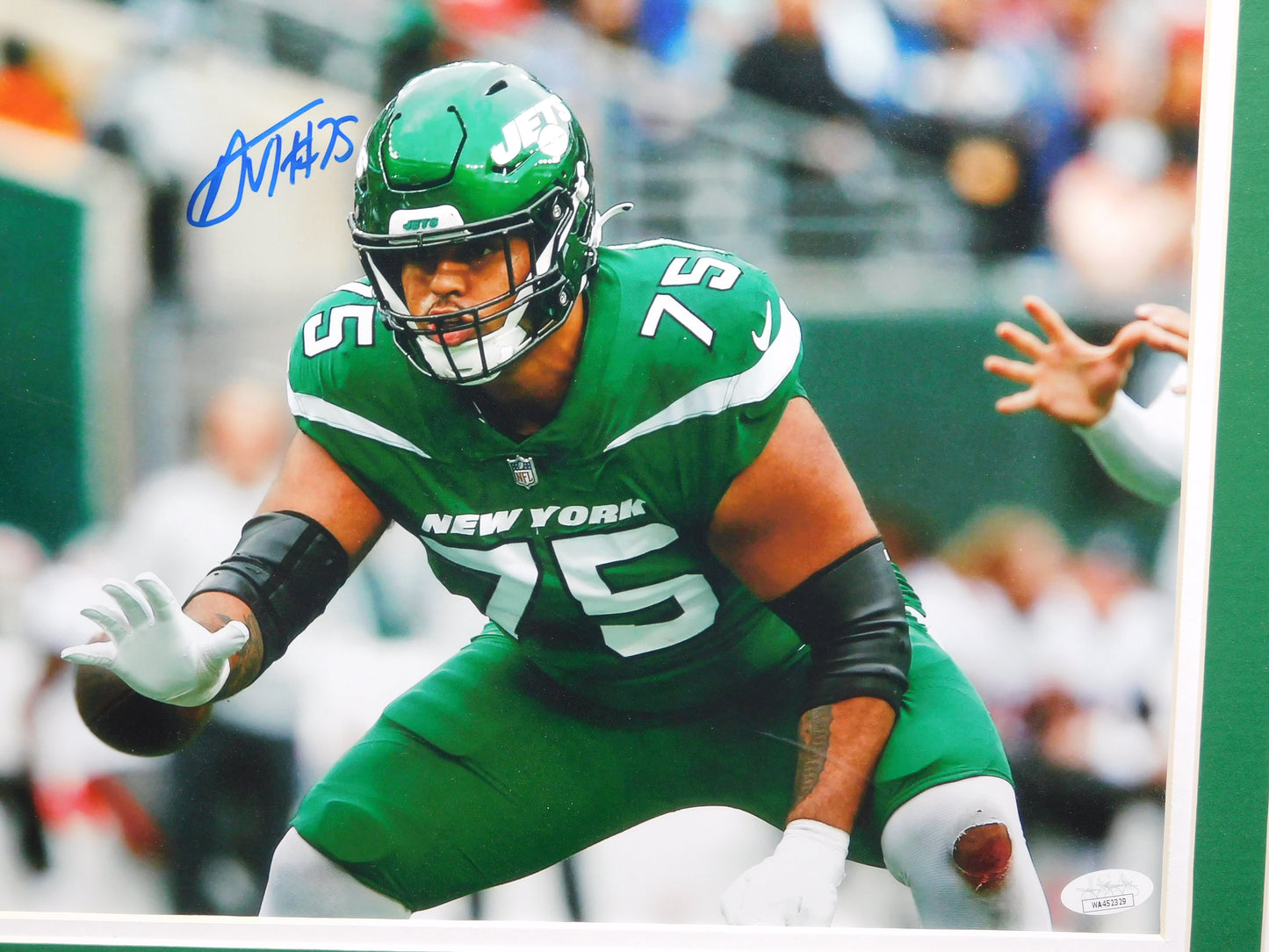 Alijah Vera-Tucker AVT Signed Autographed Framed 11x14 Photo New York Jets JSA COA B