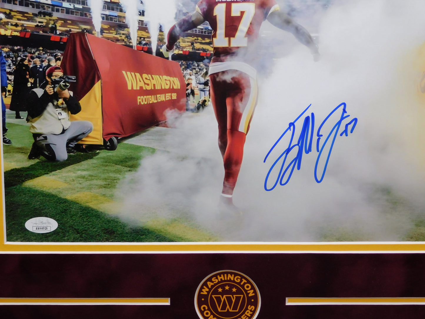 Terry McLaurin Signed Autographed Framed 11x14 Photo Washington Commanders JSA COA