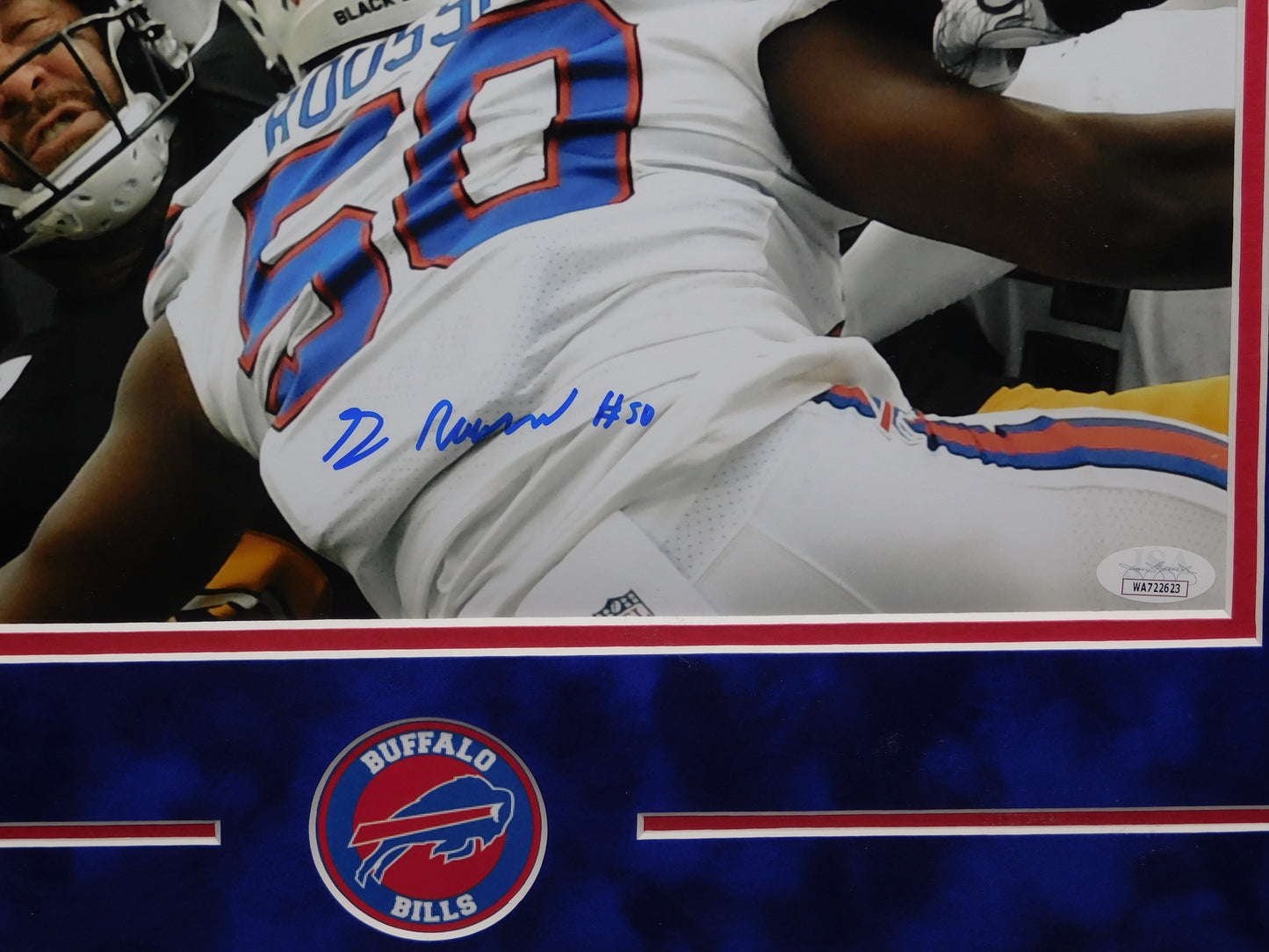 Gregory Greg Rousseau Signed Autographed Framed 11x14 Photo Buffalo Bills JSA COA B