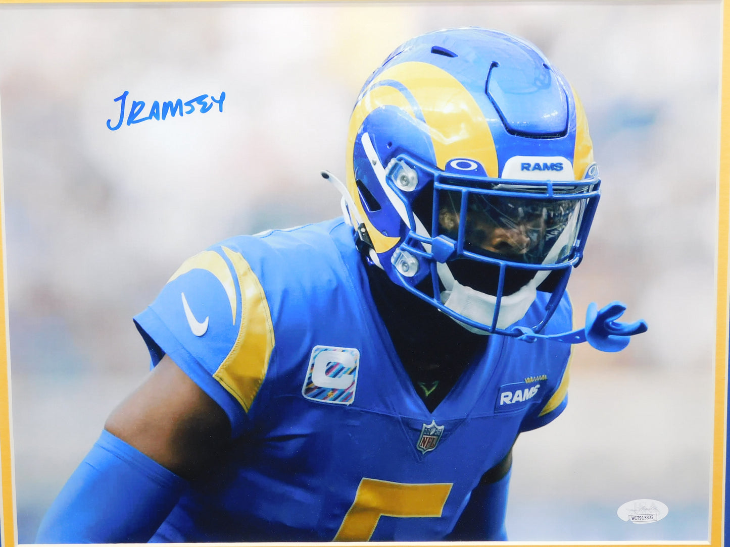 Jalen Ramsey Signed Autographed Framed 11x14 Photo LA Rams Super Bowl JSA COA A