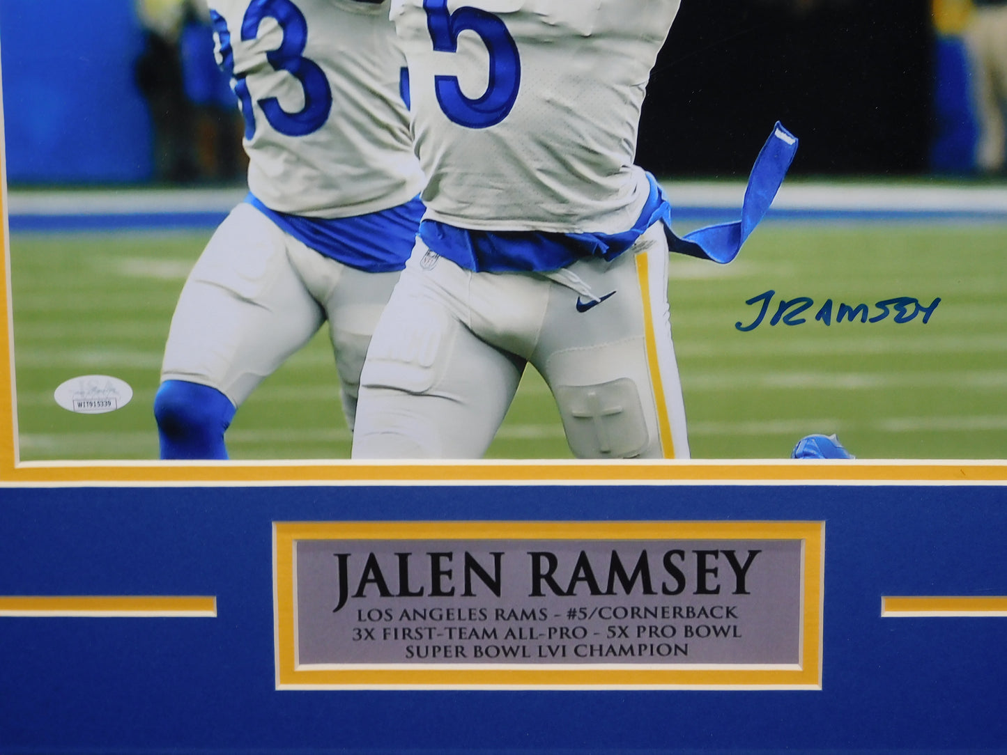 Jalen Ramsey Signed Autographed Framed 11x14 Photo LA Rams Super Bowl JSA COA B
